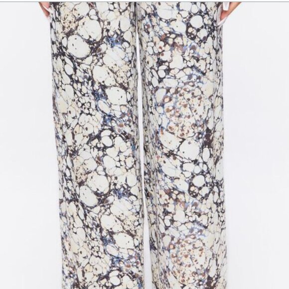 Forever 21 Satin Halter and Pant Set Marble print *Worn n Sitting in Bars w Cake - Picture 11 of 16